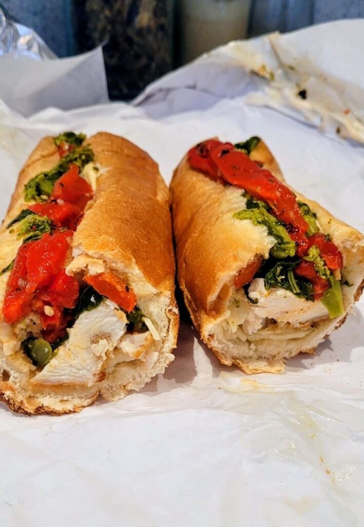 Chicken cutlet, broccoli rabe, roasted red peppers & sharp provolone (Centrella's - Havertown, PA)