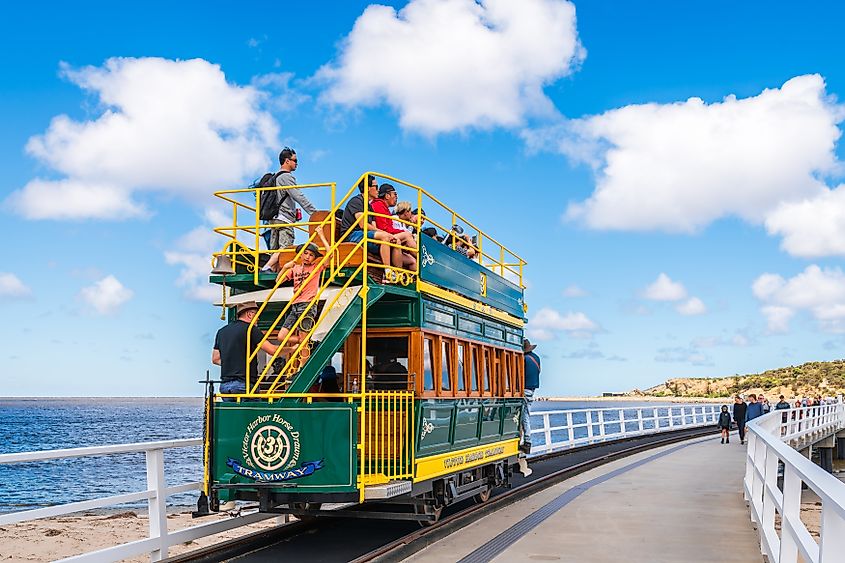 A tourist tram in Victor Harbor, South Australia