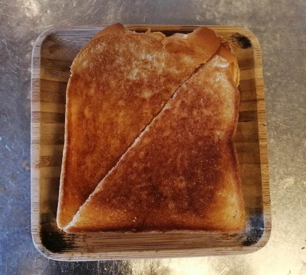 hello made grilled cheese for my brother :D