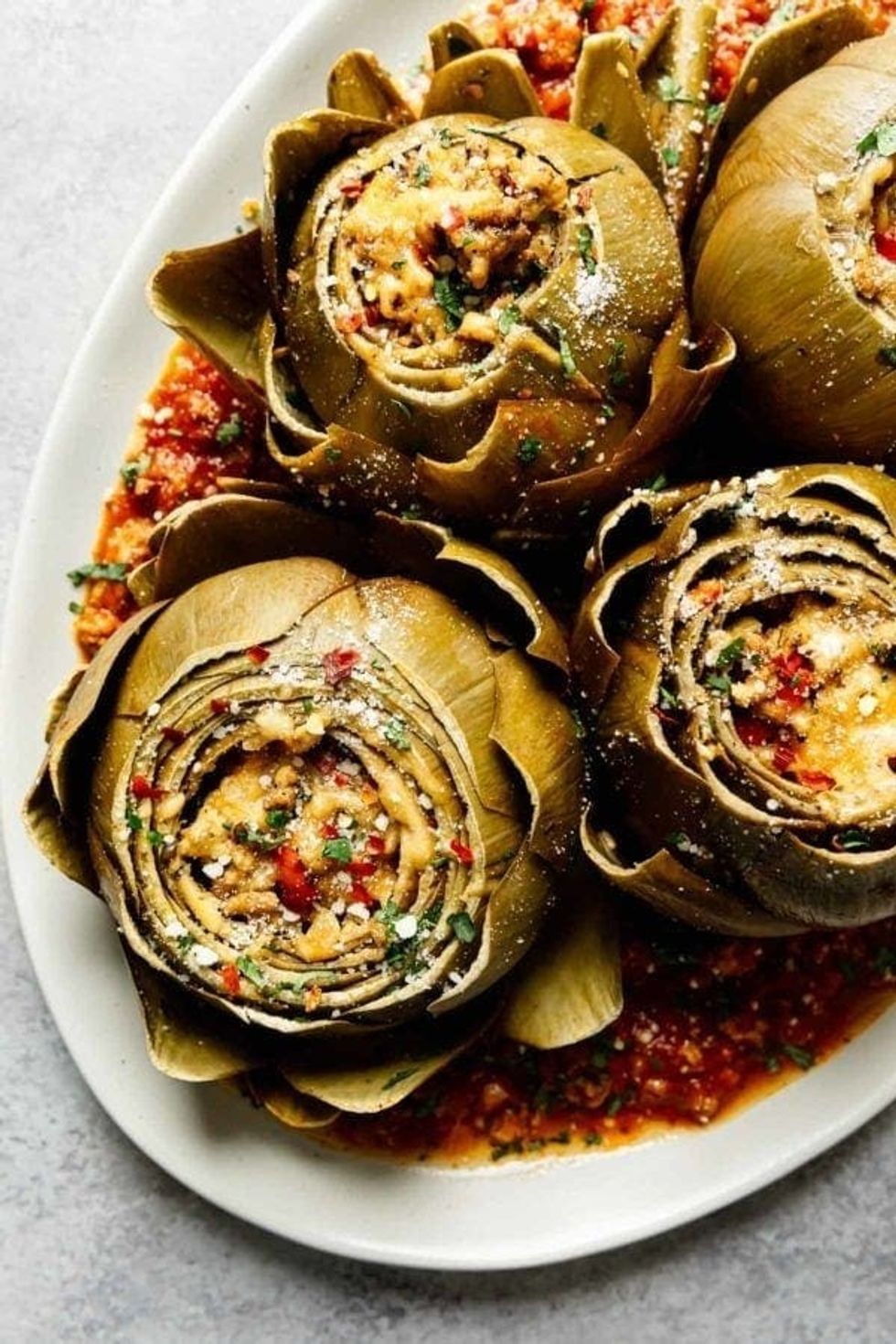 Slow-Cooker Italian Stuffed Artichokes