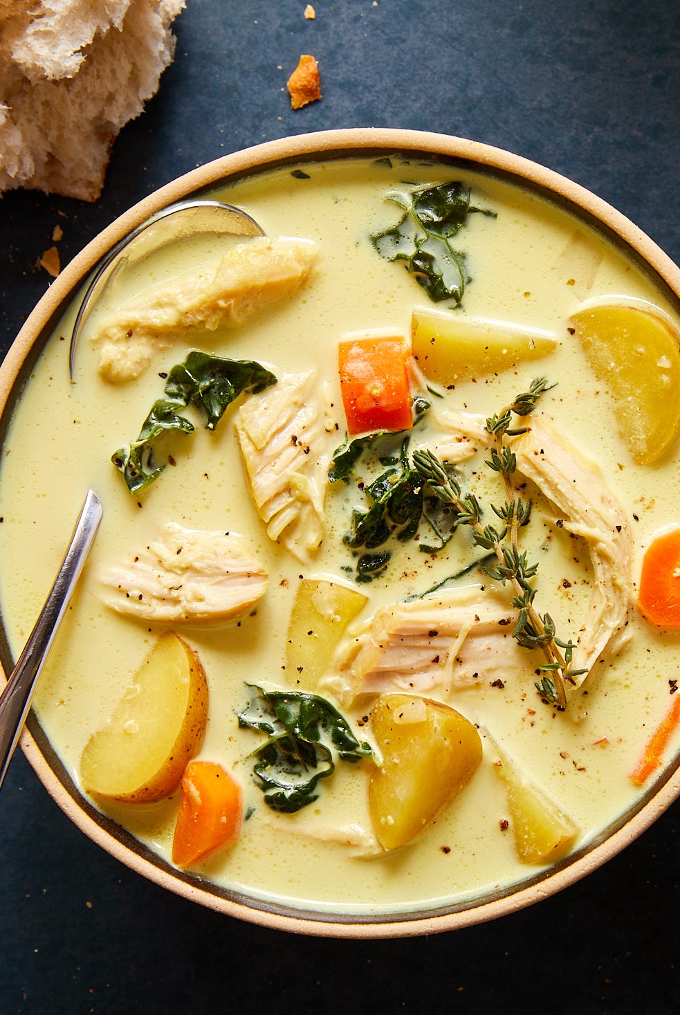 slow cooker creamy chicken and potato soup