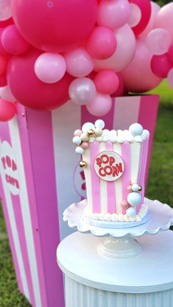 Popcorn Cake for girl outdoor movie night
