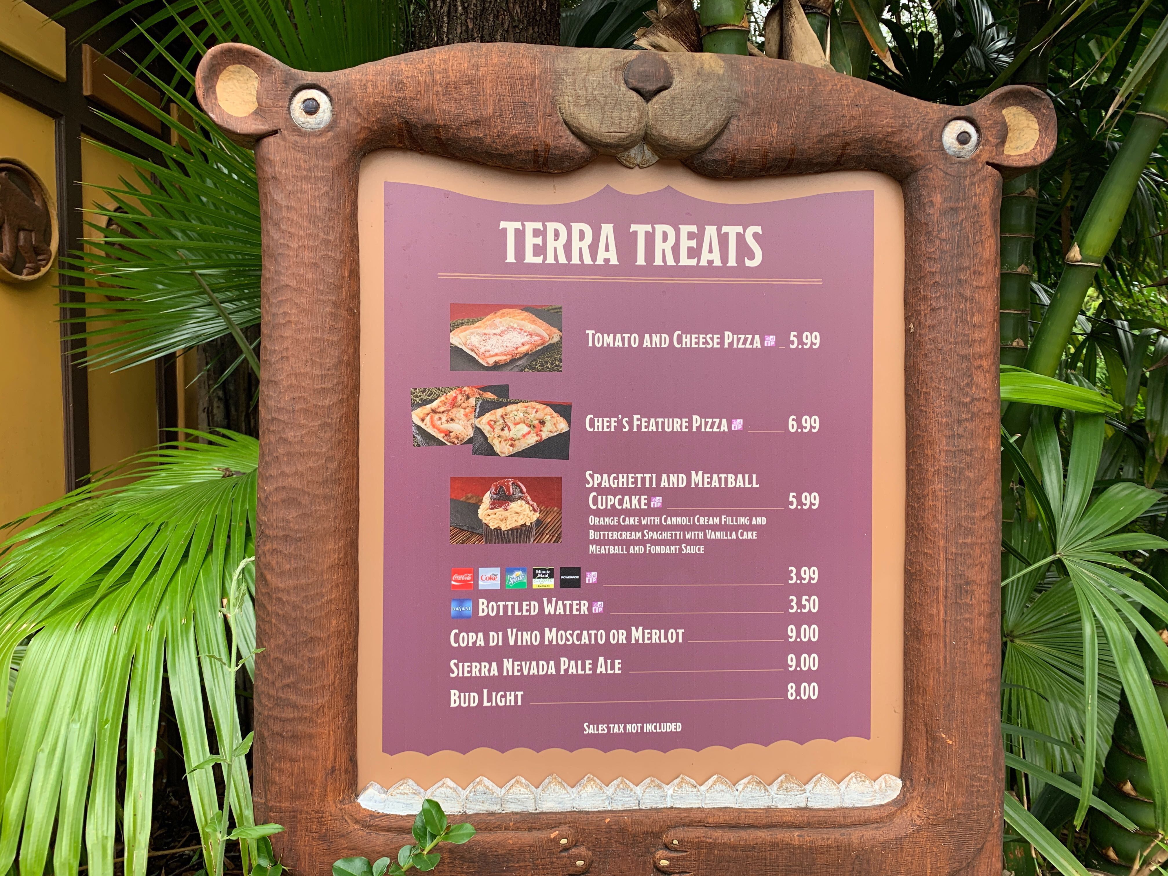 spaghetti cupcake - ordering sign