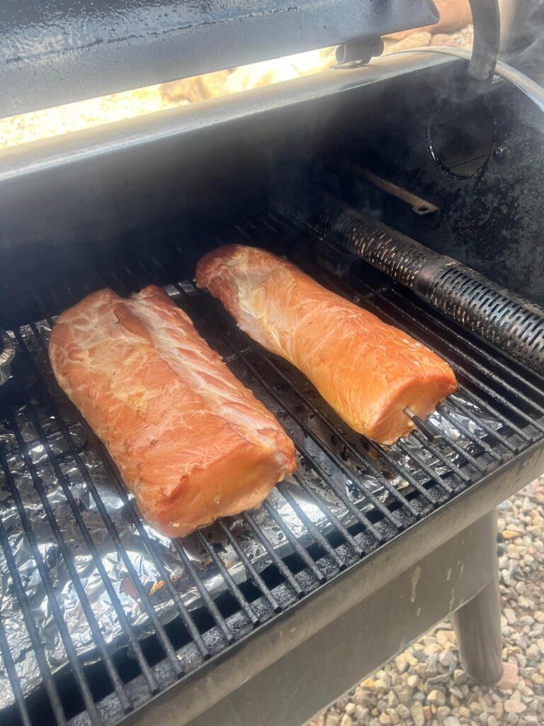 Nine days ago I thought “Eggs Benedict sounds good two Sundays from now, I should try making Canadian Bacon.” And today I have the payoff. Nine days ago I thought “Eggs Benedict sounds good two Sundays from now, I should try making Canadian Bacon.” And today I have the payoff.