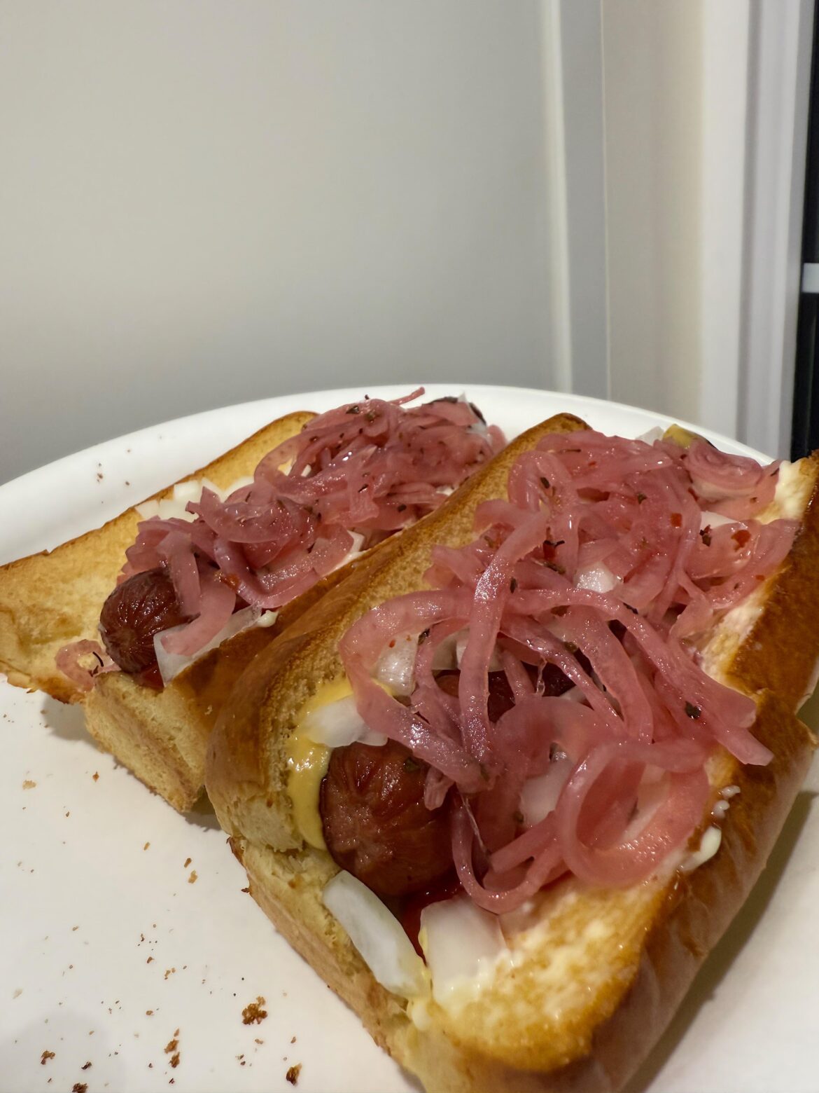 Two types of onions on my dogs