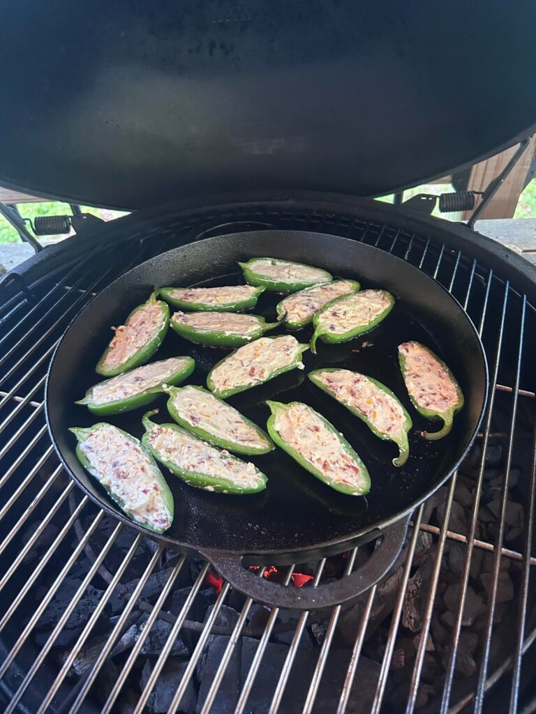 Jalapeños in the skillet