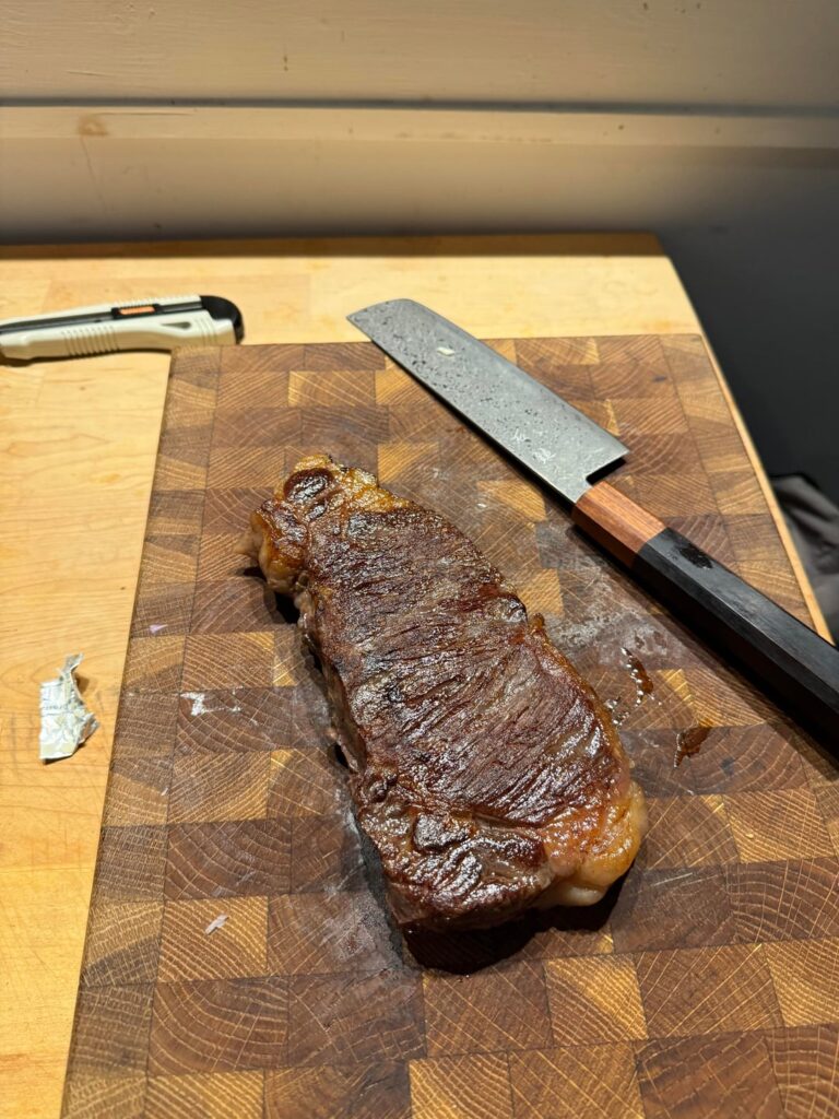 First Sous Vide Cook (NY Strip 137F for 3 hrs)