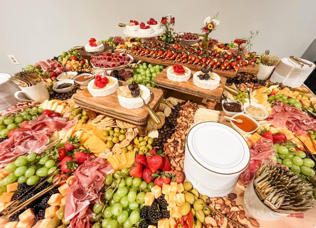 My first big grazing table (for a wedding)!