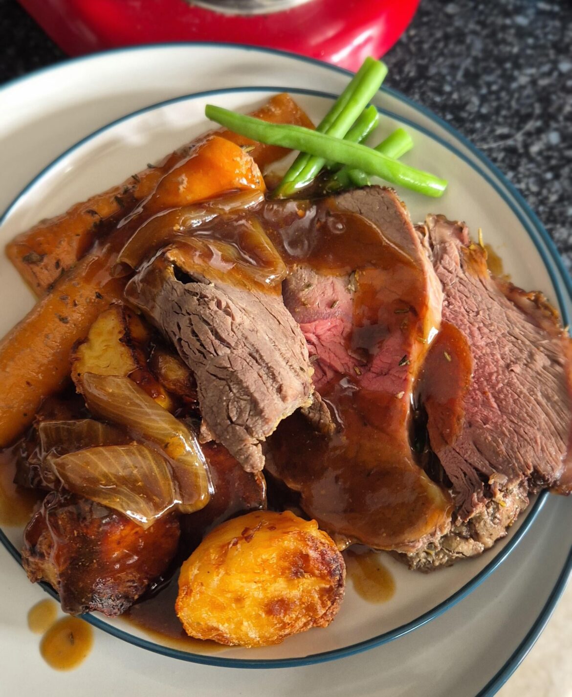 Not enough gravy, but not done beef much before