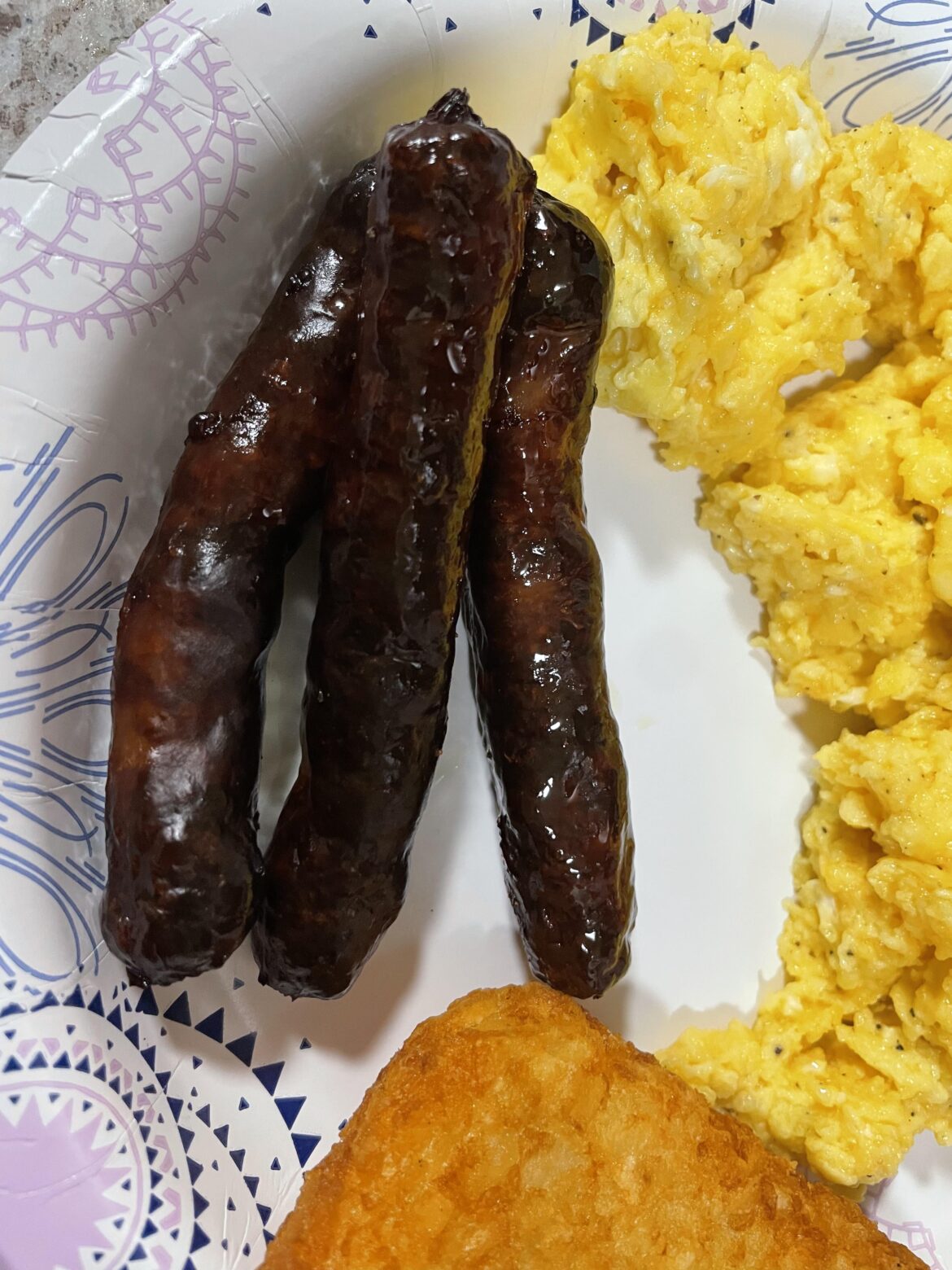 I like my sausage burnt