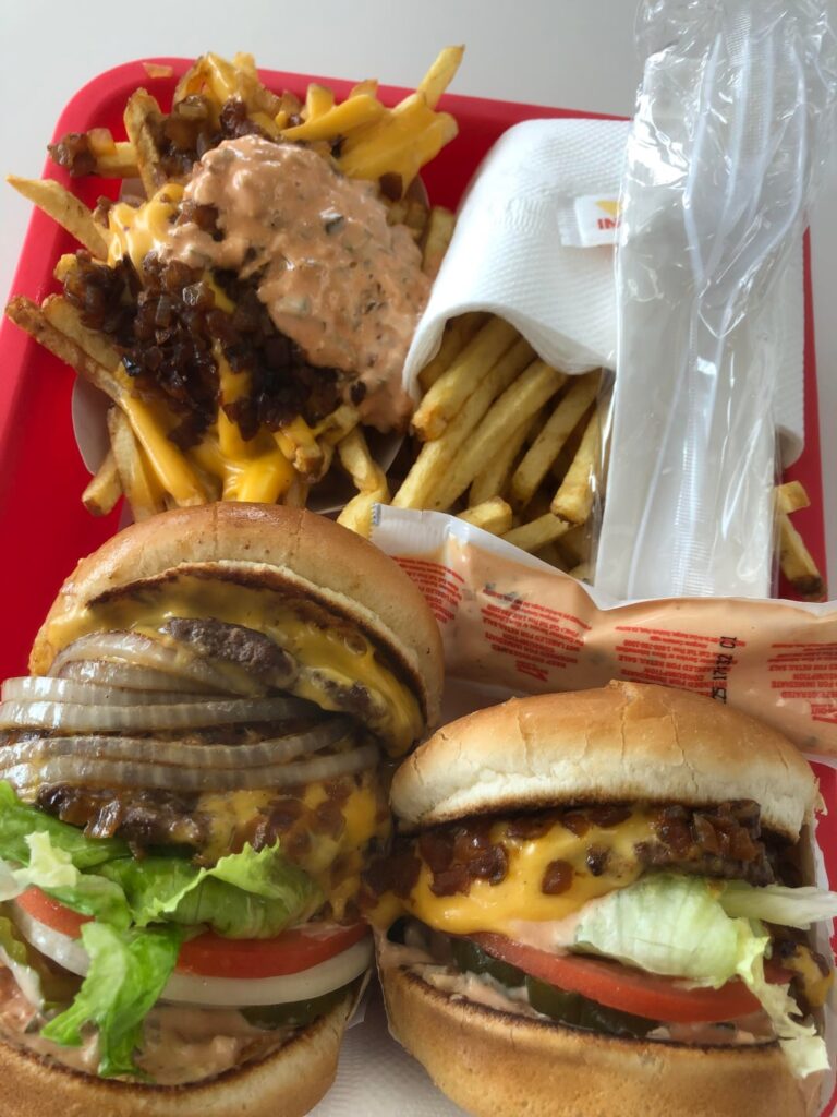 Whole grilled, whole raw, and chopped grilled onions on a 3x3 from in n out. How did I do?