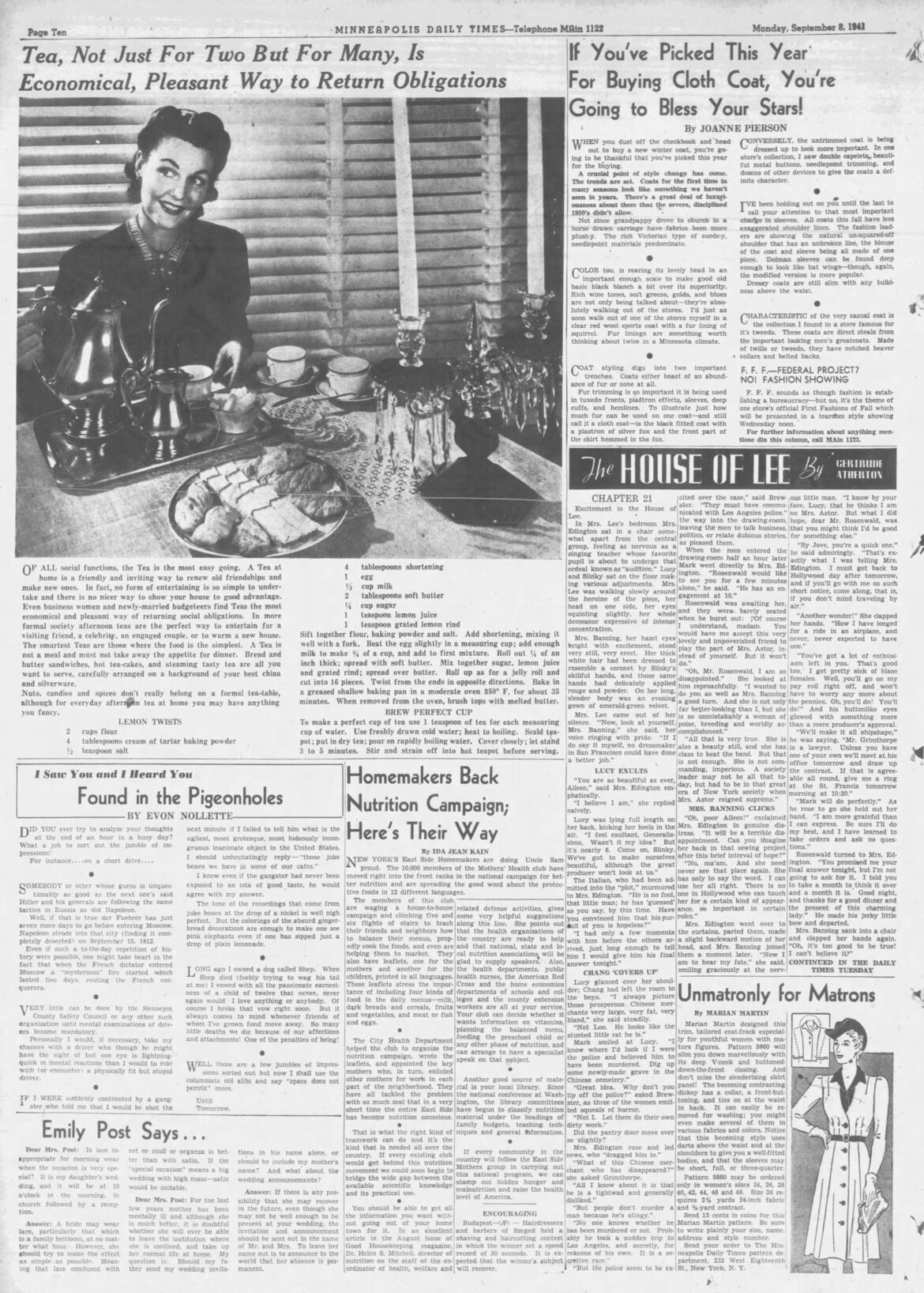 September 8, 1941: Lemon Twists
