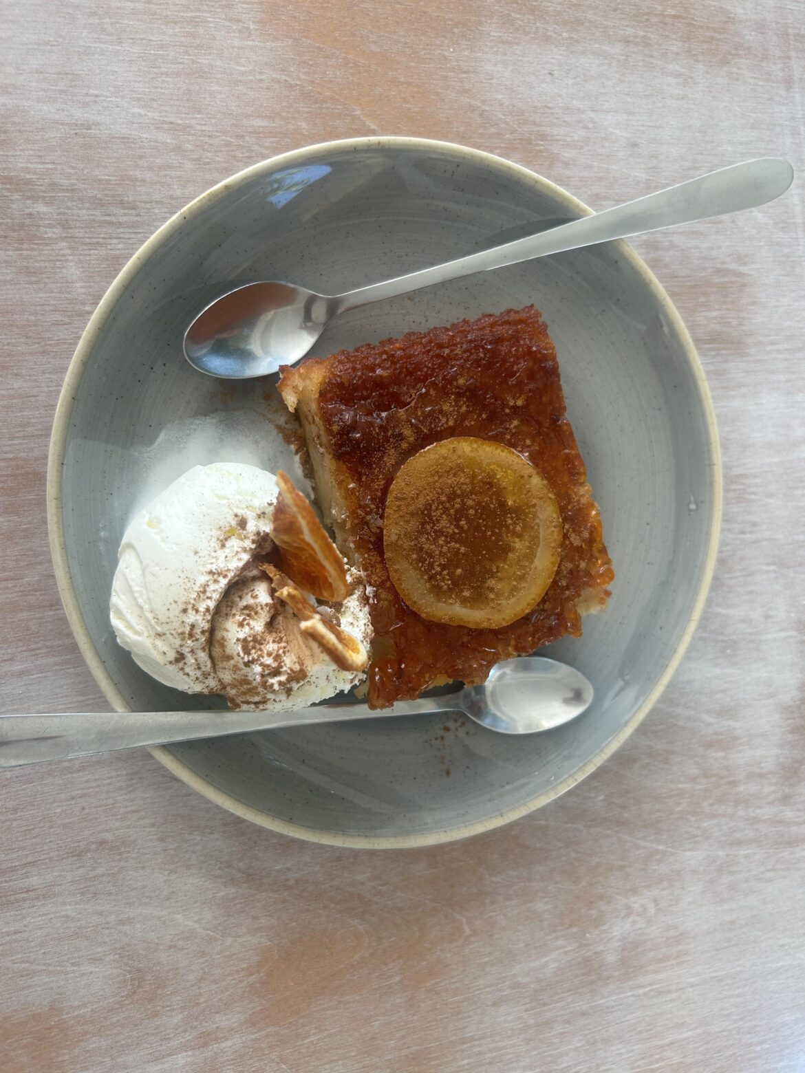 Portokalopita (orange cake) in Greece