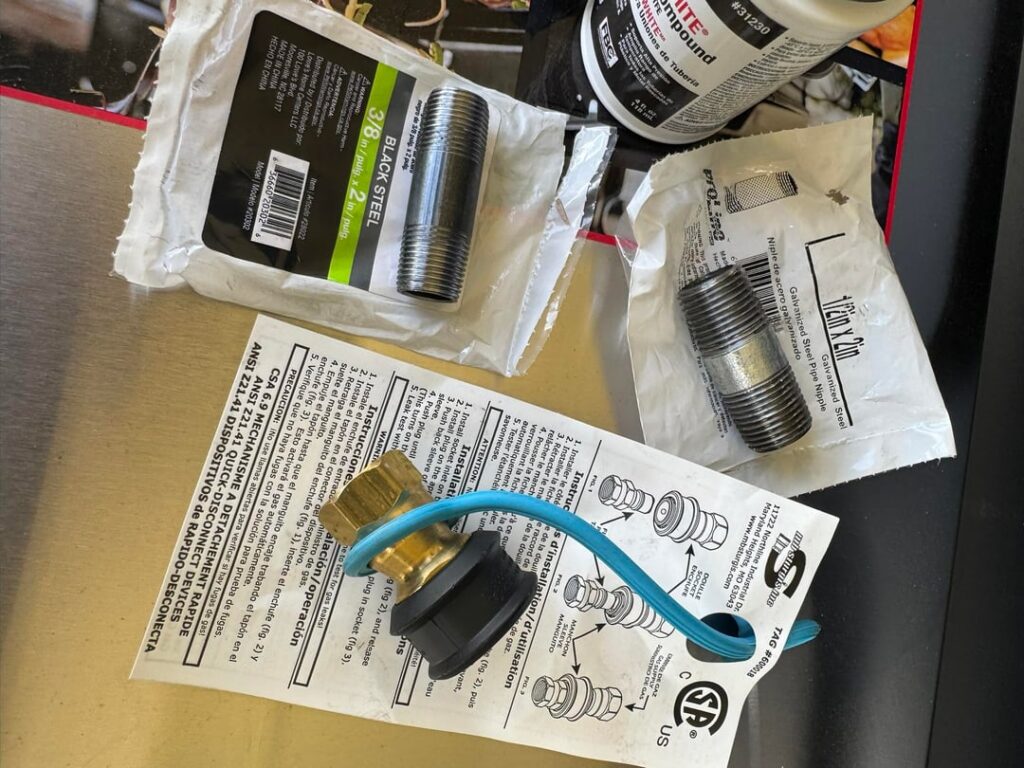 Just finished setting up NG Grill, what are the pipe installation order?