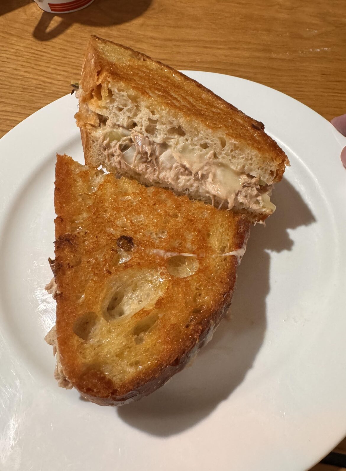 Tuna melt on homemade country loaf