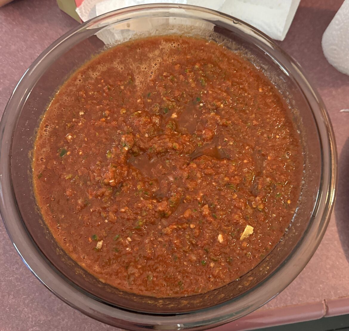 My first batch of homemade salsa from peppers I grown from my garden