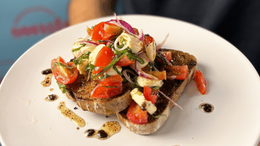 Blake Proud's Baby Roma & Geraldton Wax Bruschetta