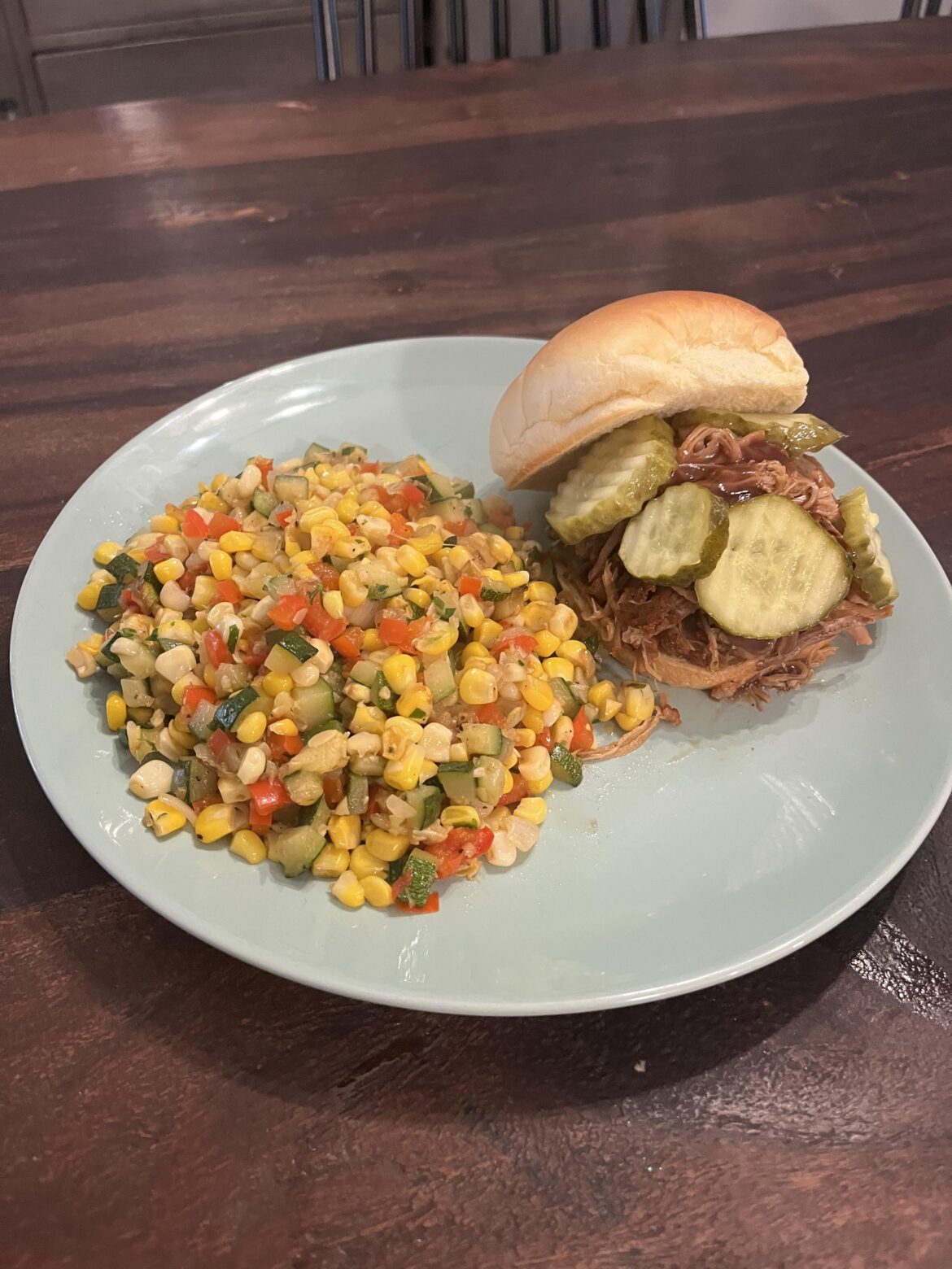Pulled pork dinner 496 cal!