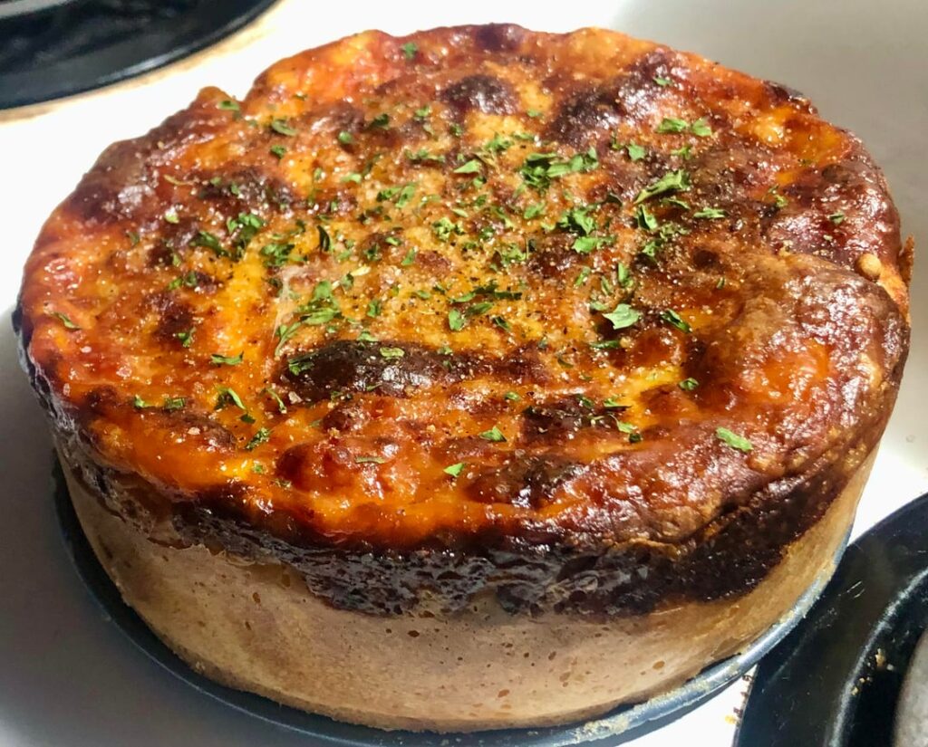 [Homemade] Deep Dish Chicago Style Pizza