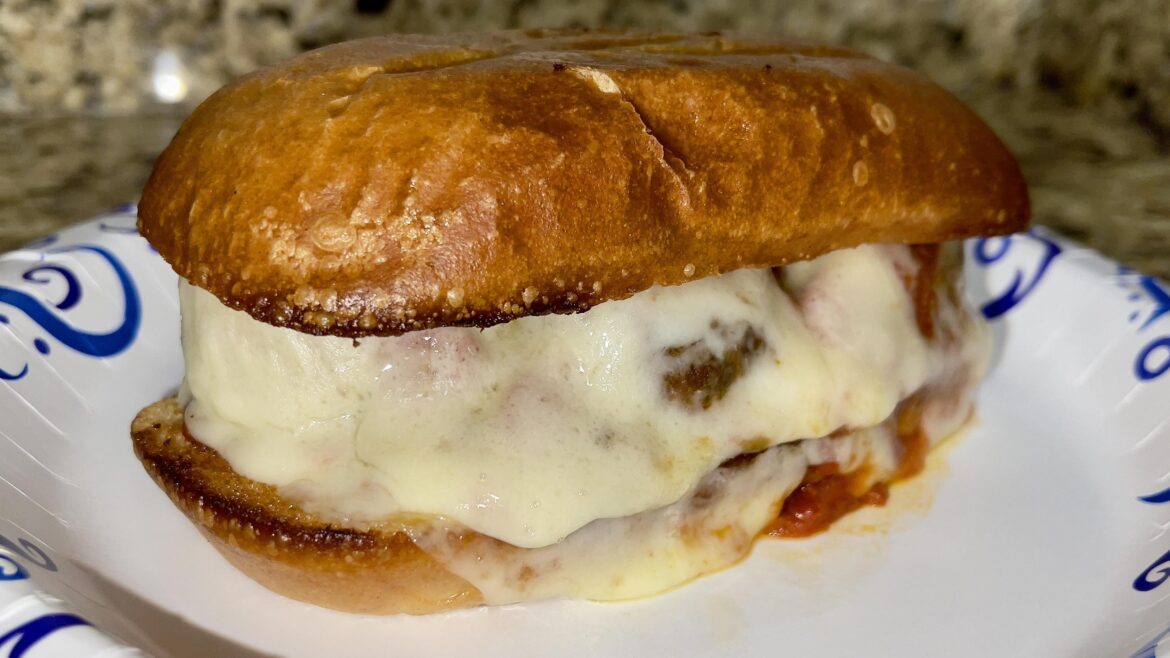 homemade meatball sub.