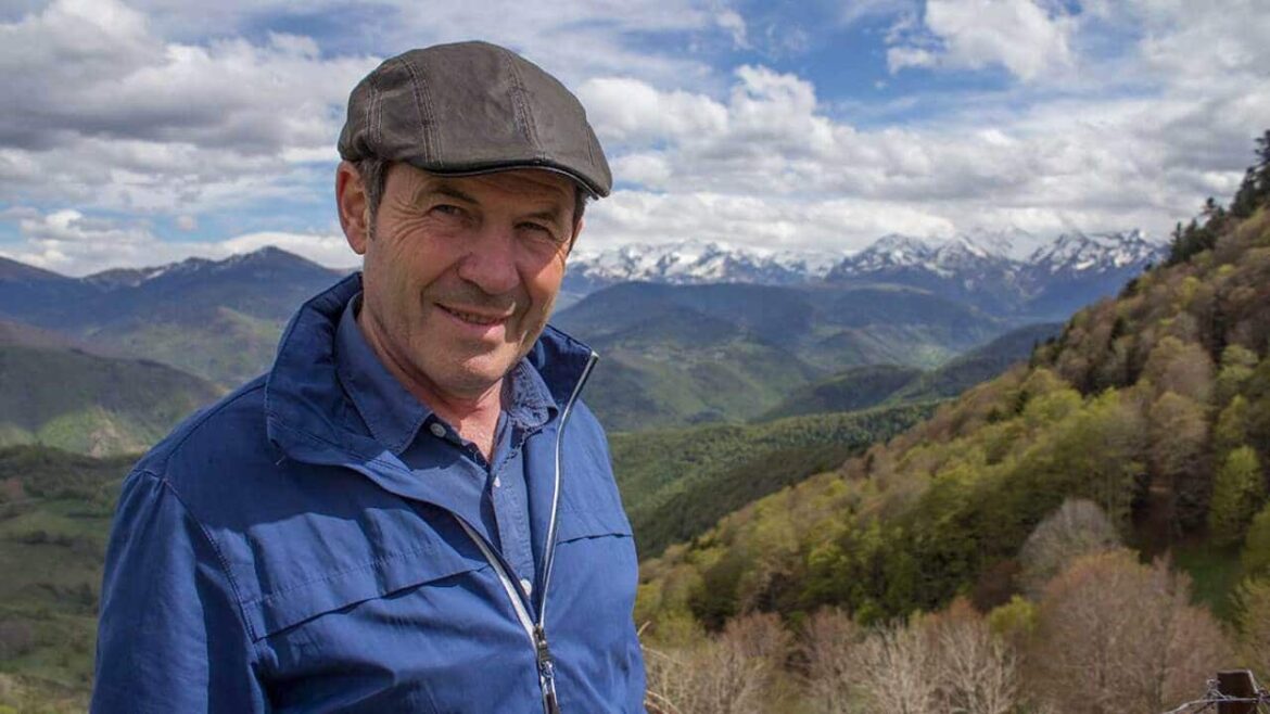 Gabriel basks in the beauty of the Pyrenees.