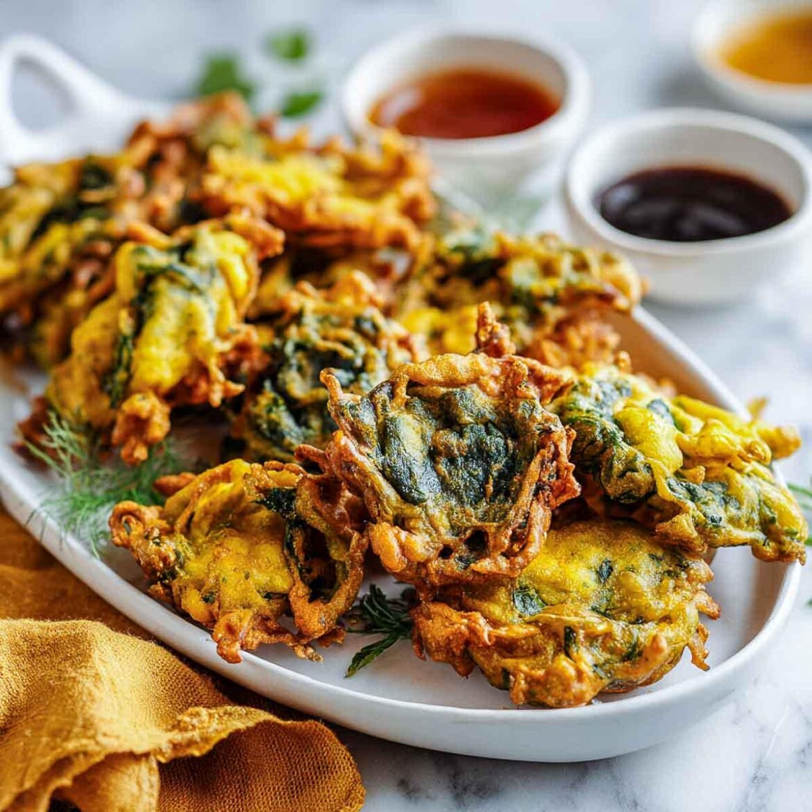 Palak Pakoras (Indian Spinach Fritters) – Crispy, Golden, and Perfect with Chai