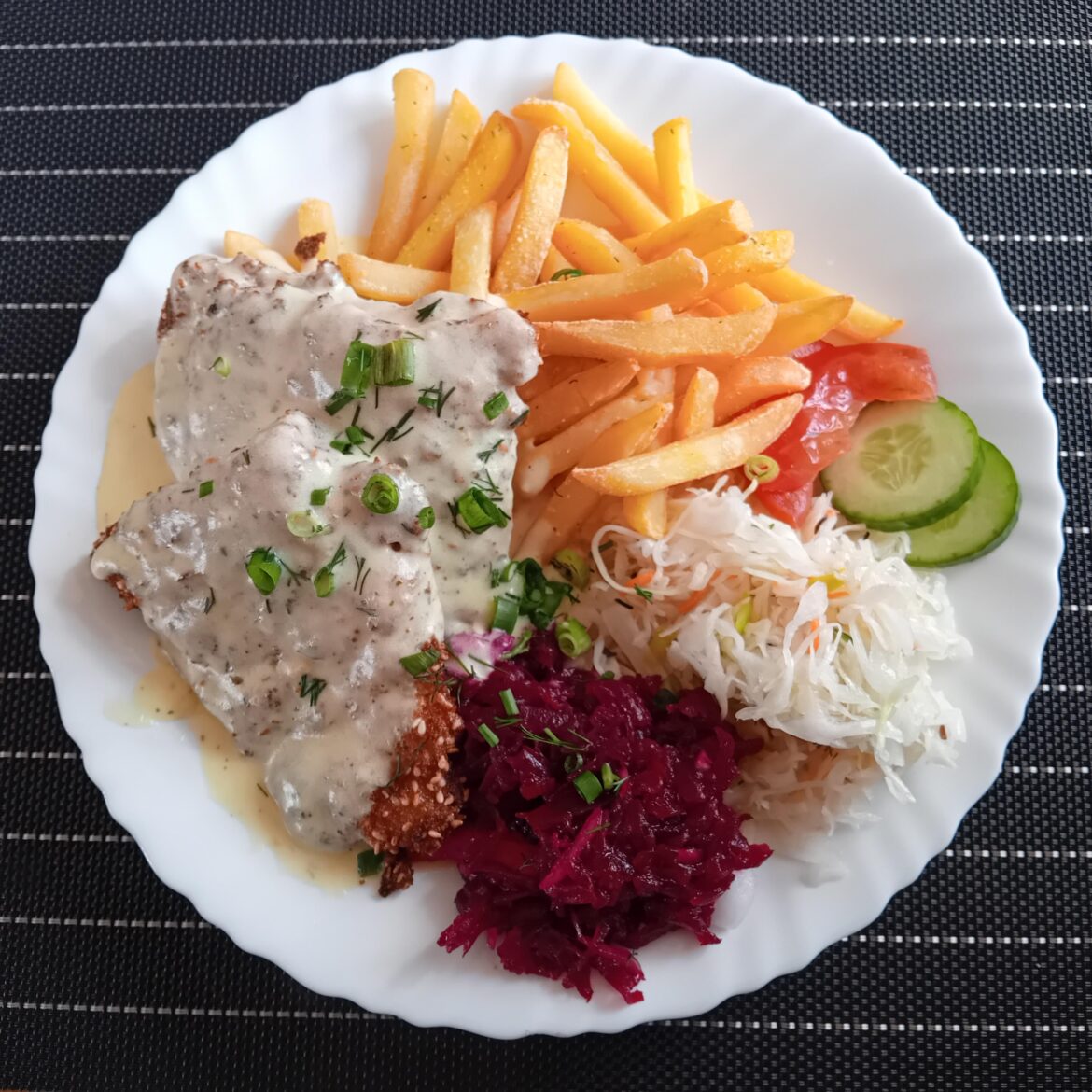 Lunch: Today's special was catfish in white sauce