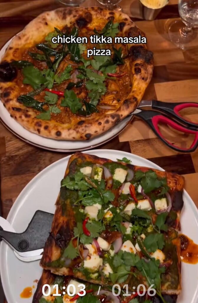 Where can i find chicken tikka masala pizza?