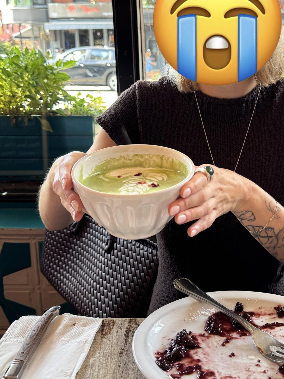 My gf asked I show you this cereal bowl that her matcha latte came in