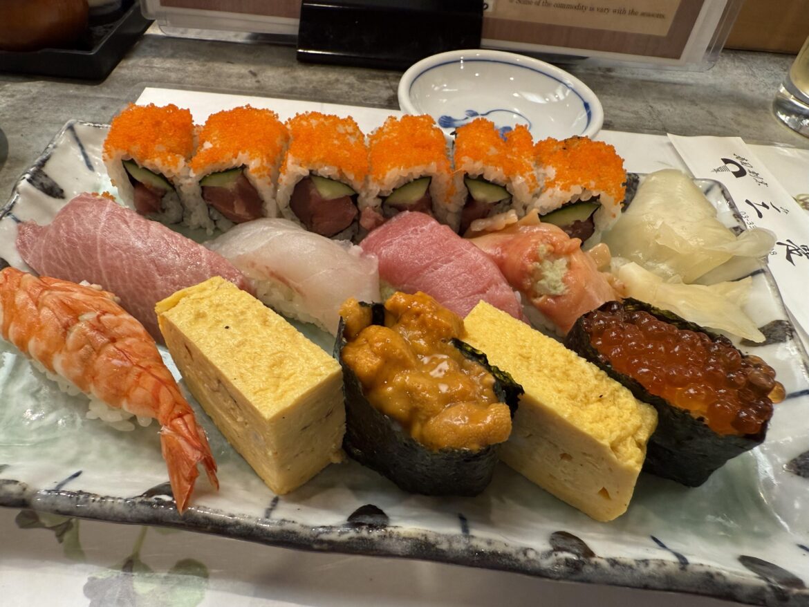 The sushi i had on my first day in japan