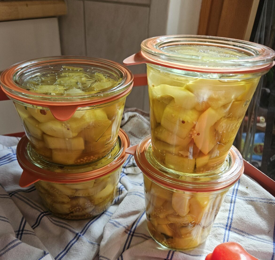 Honey-mustard zucchini