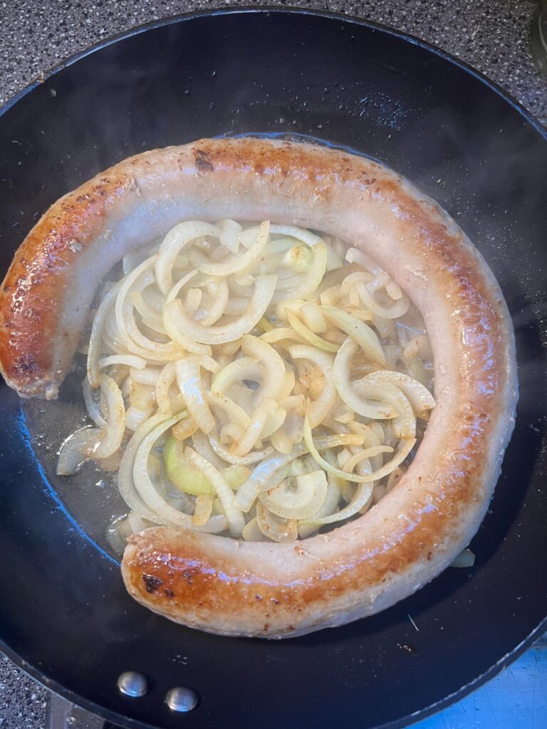 Onions and Bratwurst
