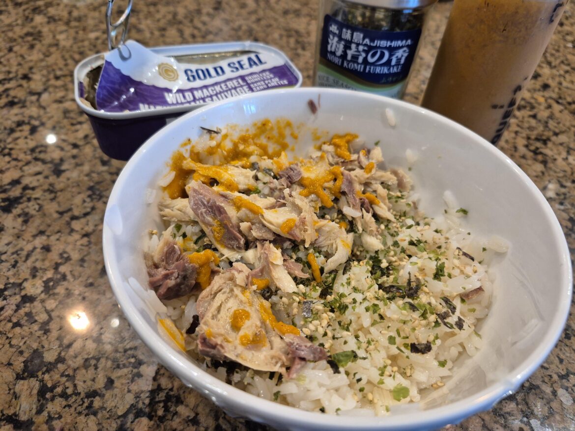 Getting creative with my canned fish journey. furikake