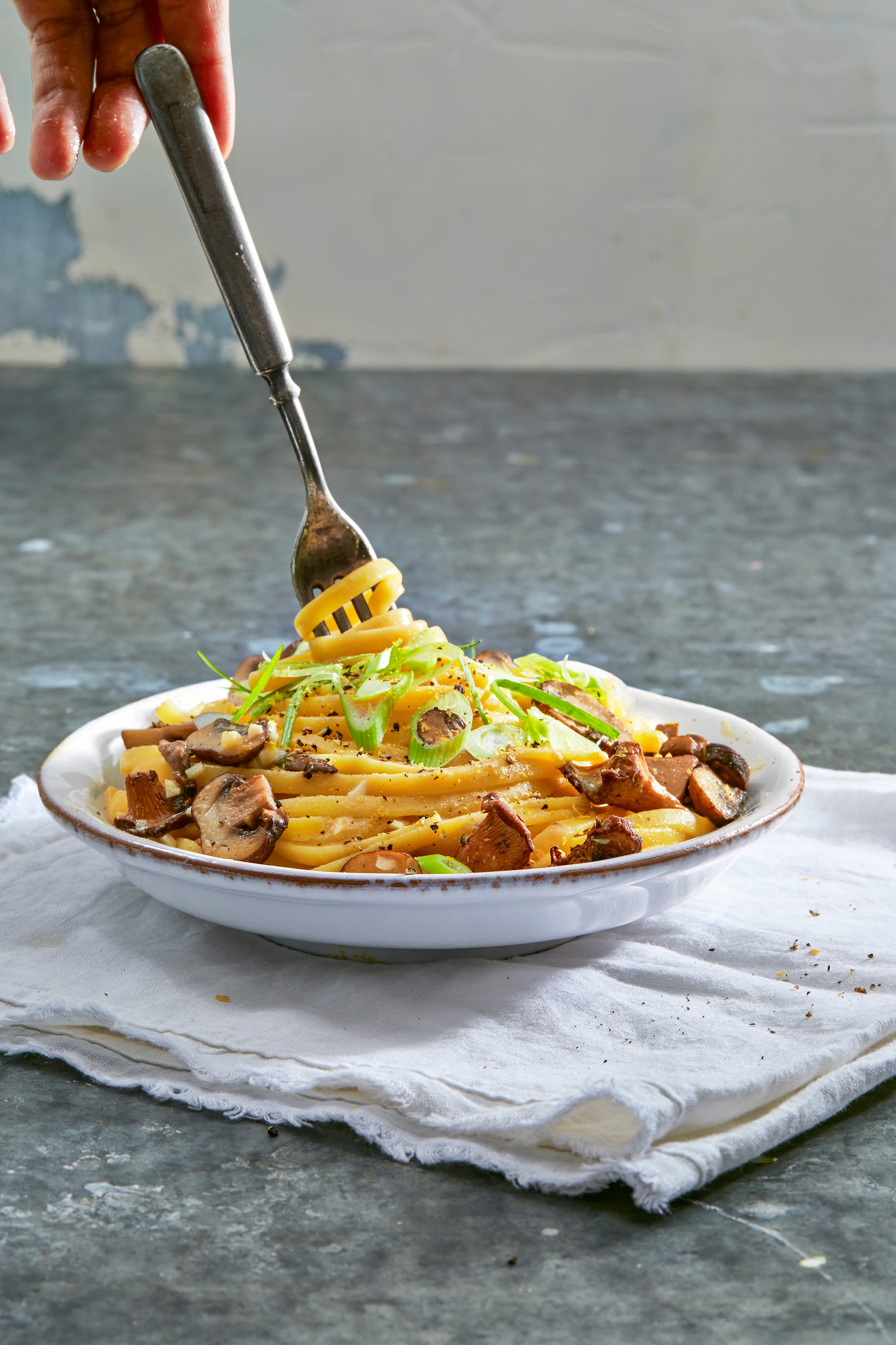 Vegan Christmas Dinner - Creamy Linguine
