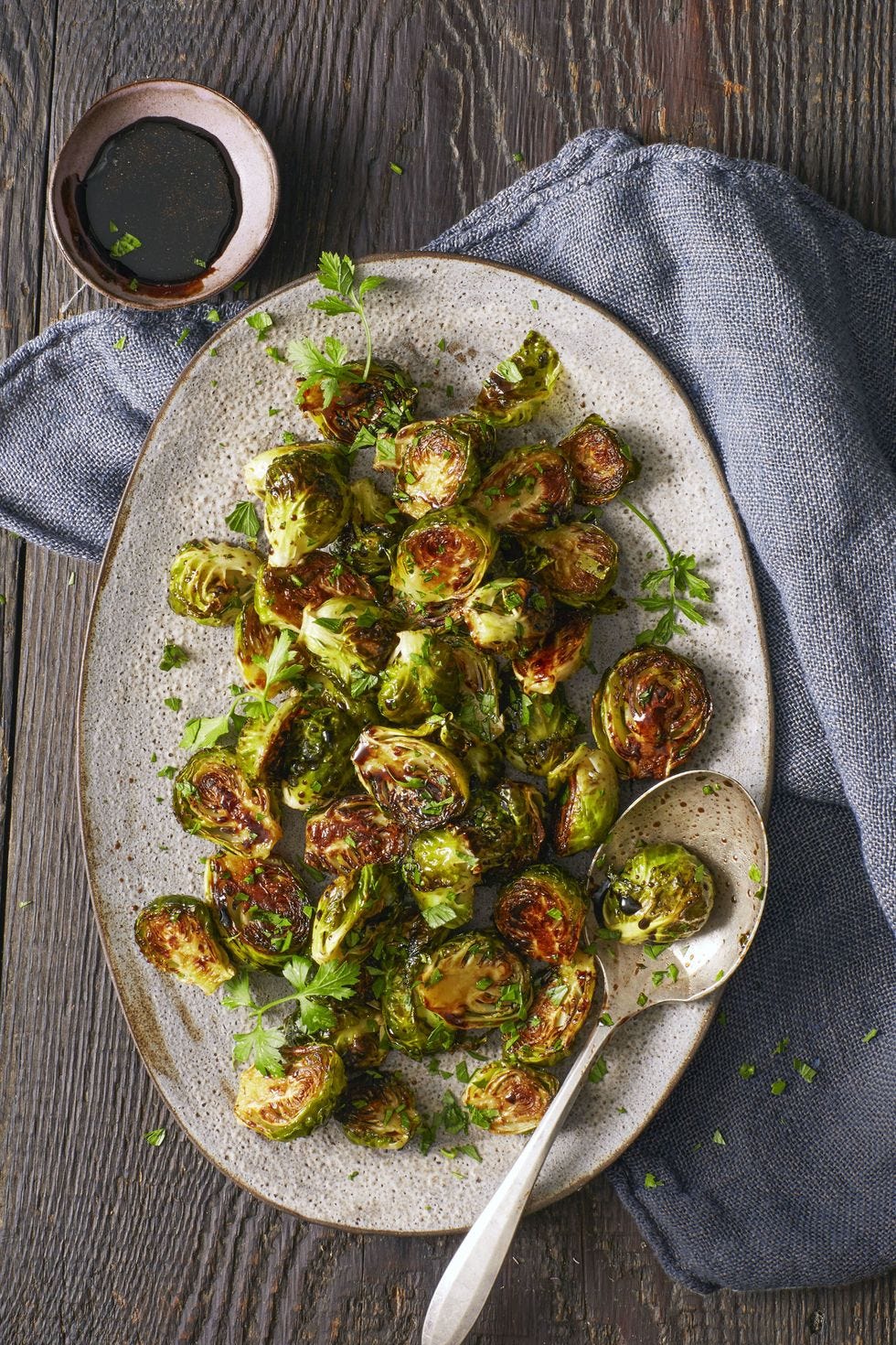 Vegan Christmas Dinner - Sweet and Sour Brussels Sprouts