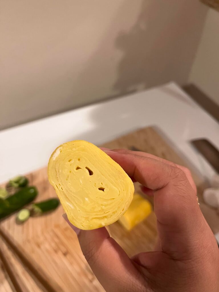 For my first attempt at making tomagoyaki I was really happy