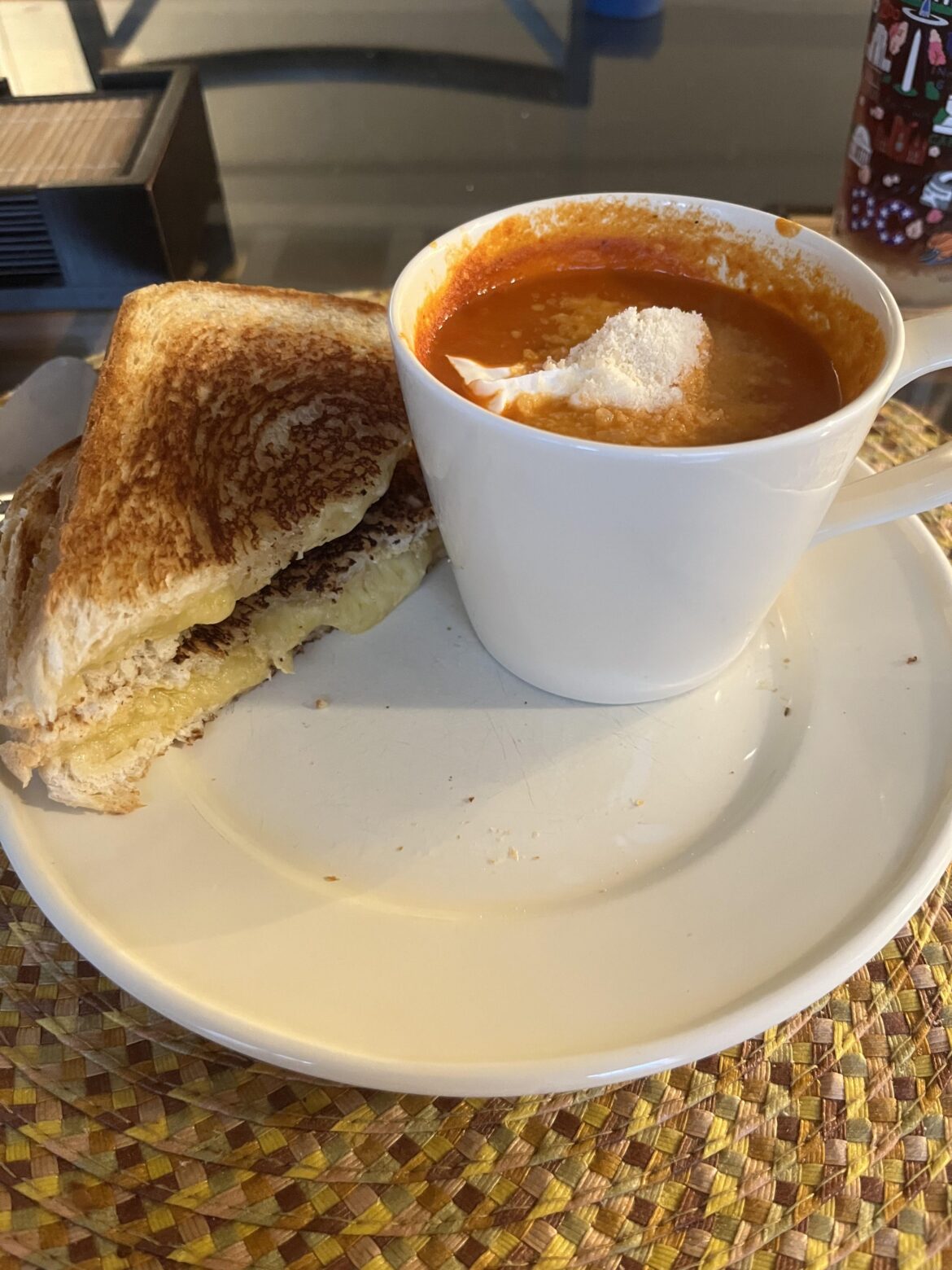 Sharp cheddar, Parmesan, and Dijon on sourdough