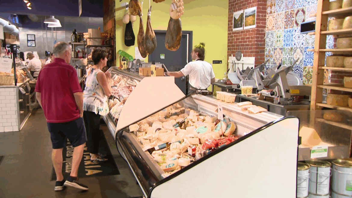 Comfort food, largest selection of Portuguese wine offered at specialty market in Fall River, Massachusetts