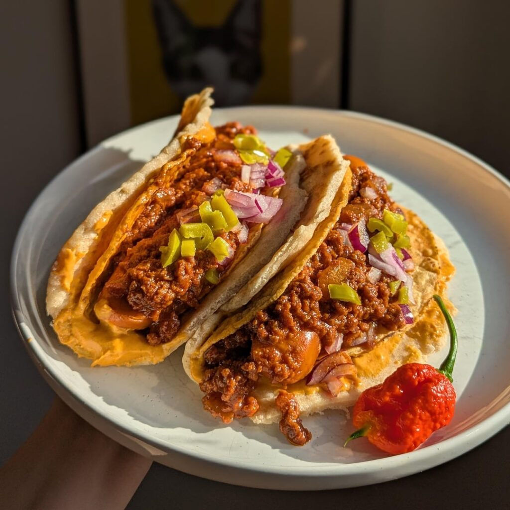 carolina reaper chili cheese glizzy gordita crunch. 😈