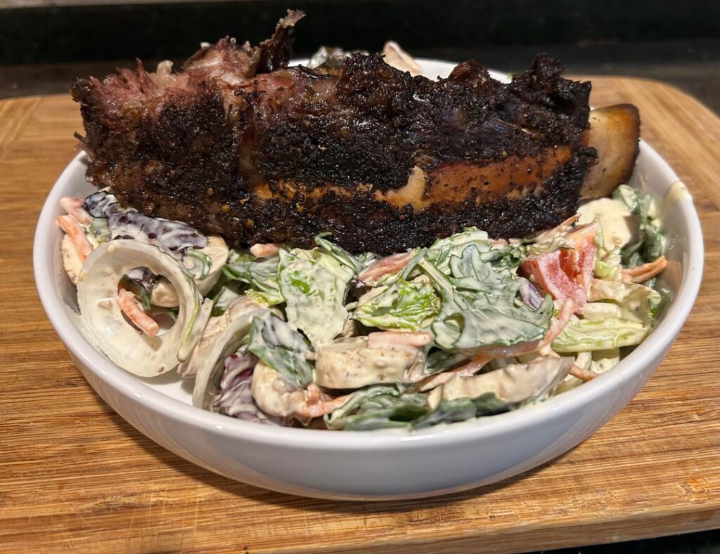 Does salad make beef ribs healthy? Does salad make beef ribs healthy?