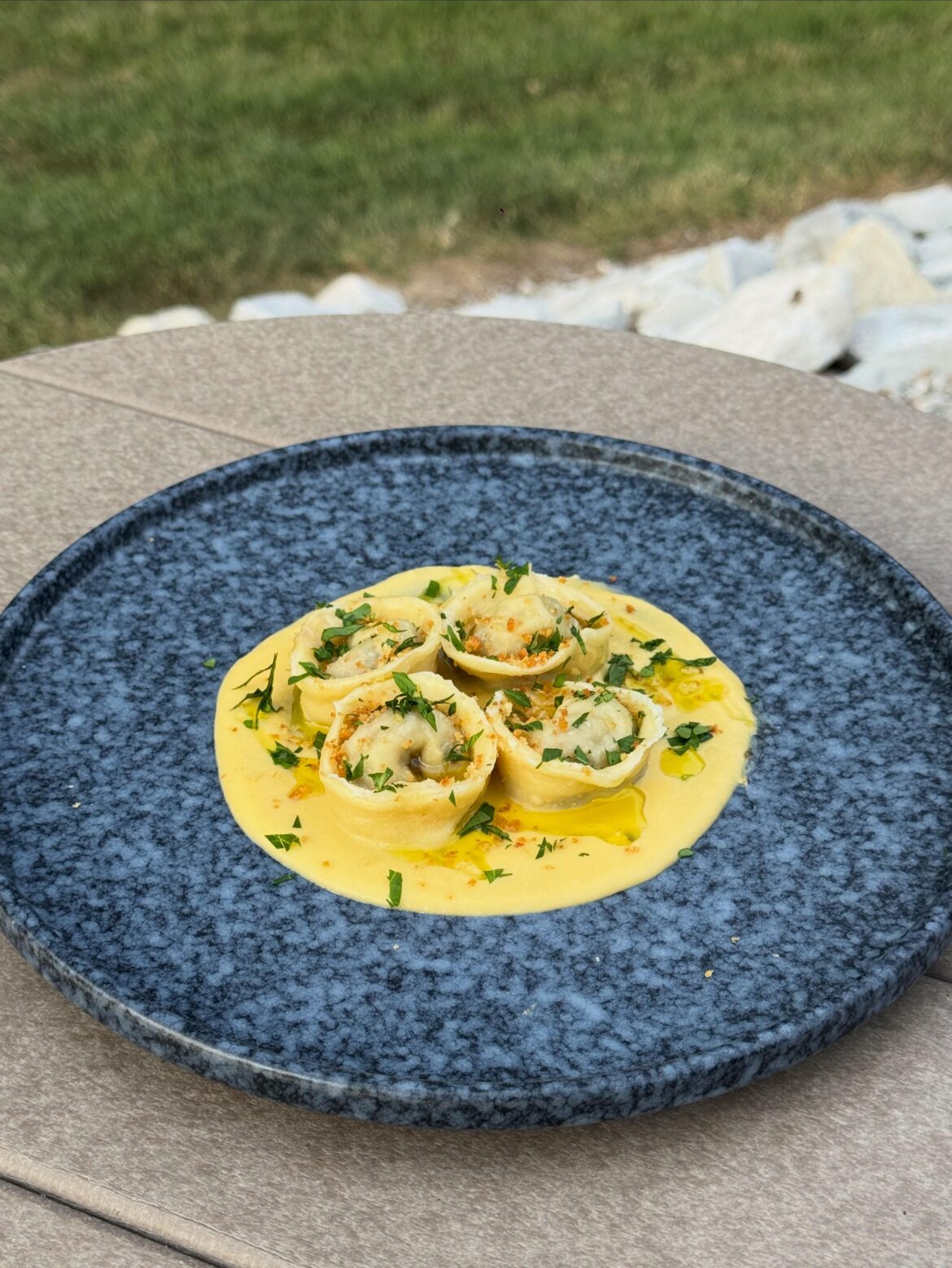 Duck Confit Cappelletti with a Butternut Squash Sauce