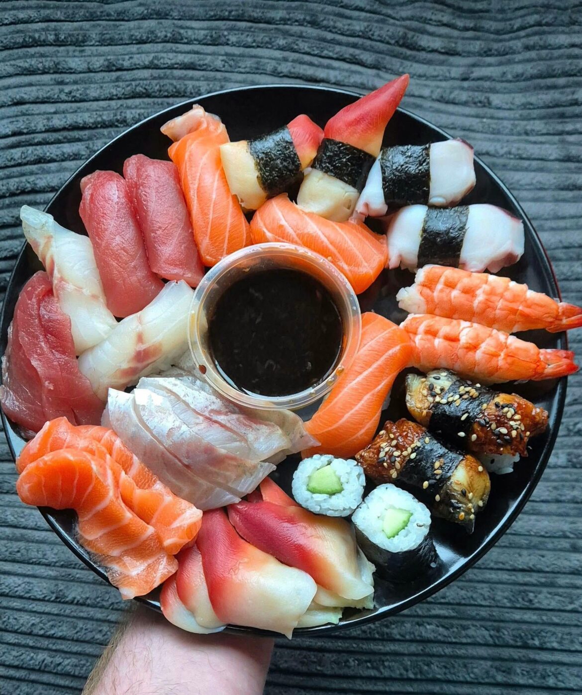 Sushi platter from nuku nuku, Glasgow