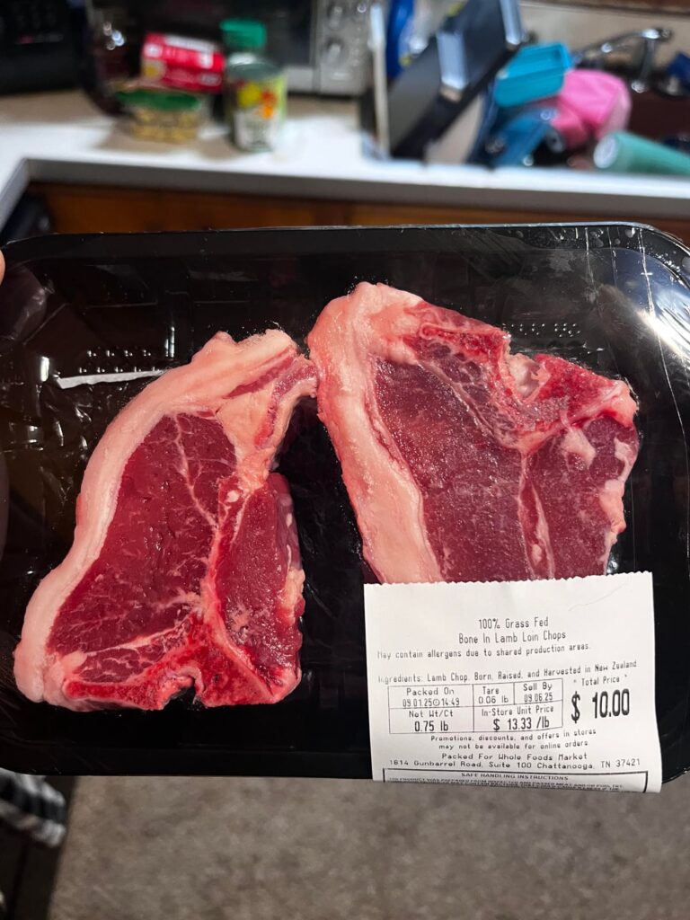 Not the best photos I apologize, but I seared up some lamb chops for the first time the other day!