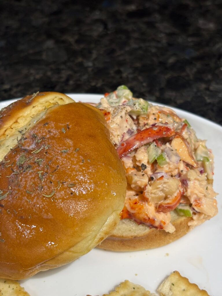 Homemade lobster roll