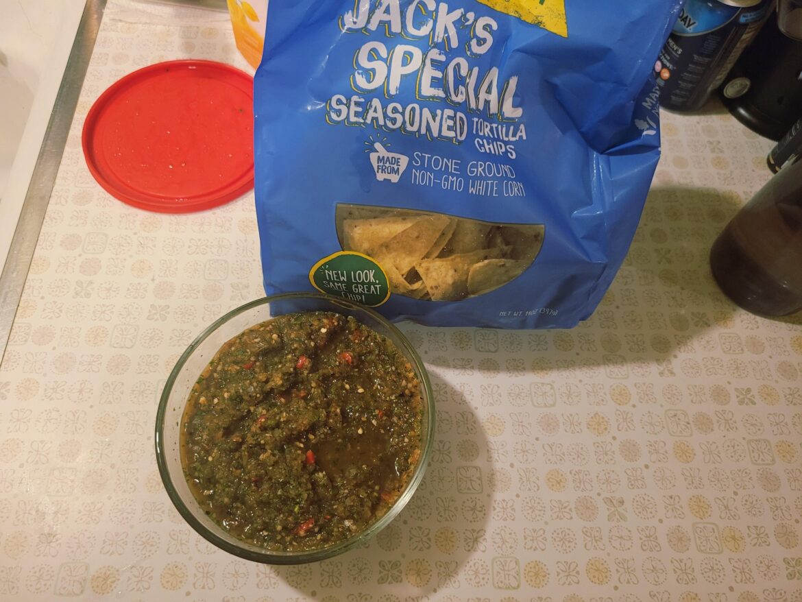 I wish I took step-by-step pictures, because this tastes amazing. Smoked salsa, super spicy. I wish I took step-by-step pictures, because this tastes amazing. Smoked salsa, super spicy.