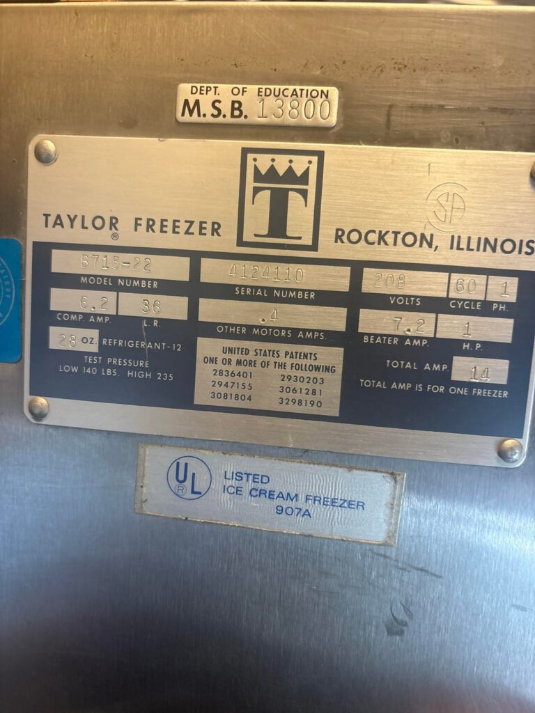 Taylor Freezer unit