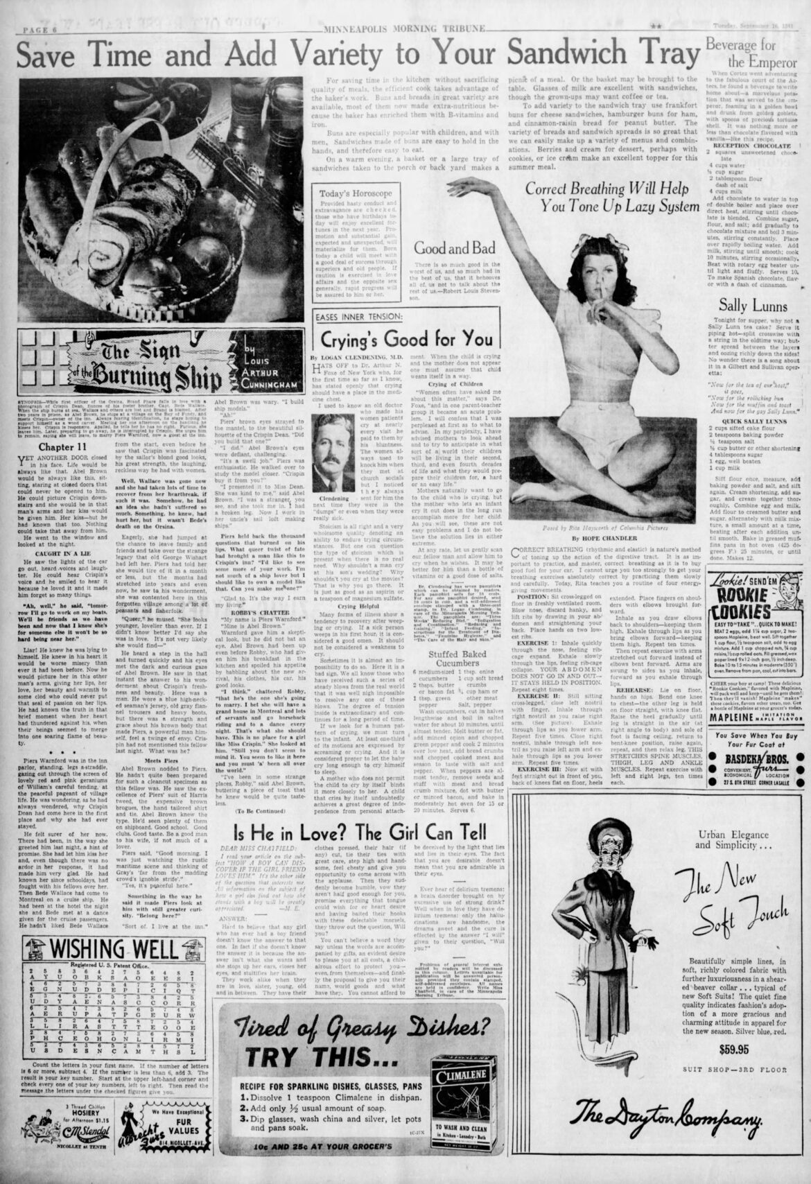 September 16, 1941: Reception Chocolate & Quick Sally Lunns