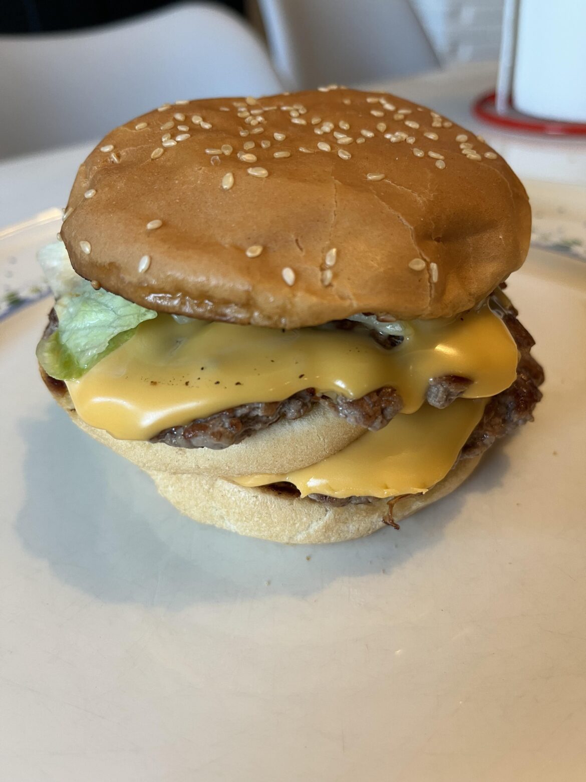 My first homemade double cheeseburger 🍔
