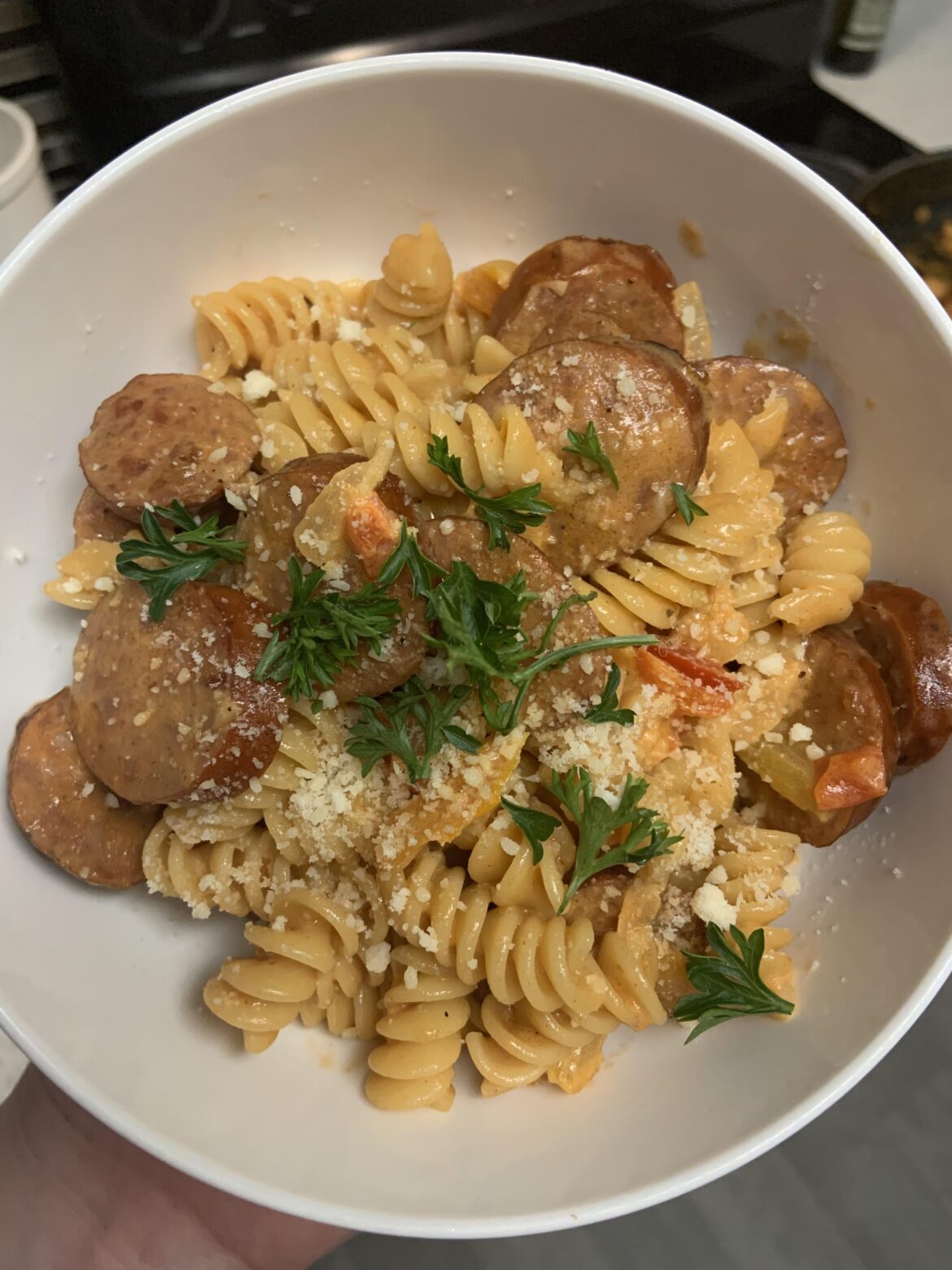 Creamy Cajun Sausage Pasta