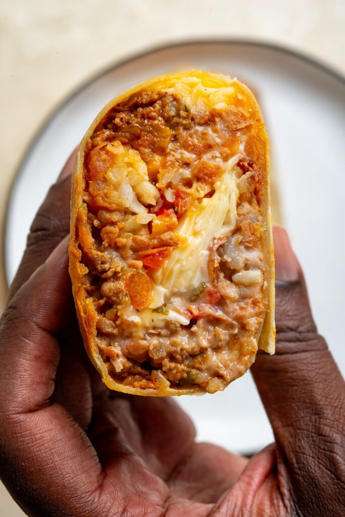 [homemade] Homemade burritos are the best! Chorizo, refried beans, hash browns, pico, queso de chihuahua.